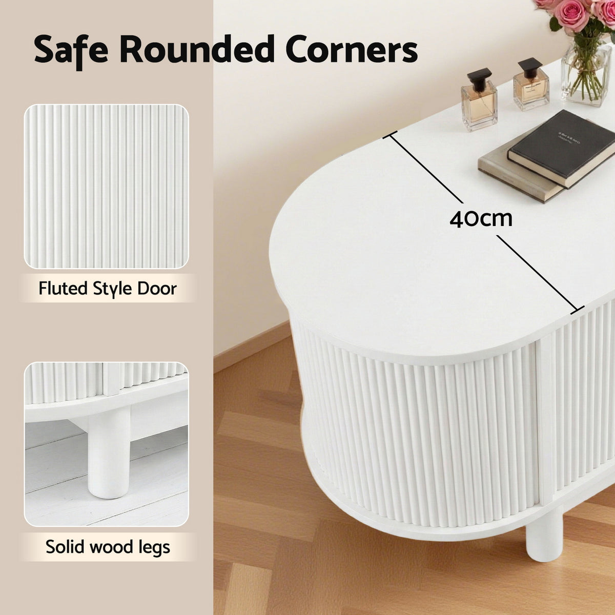 Artiss TV Unit Entertainment Unit Storage Cabinet 160cm White
