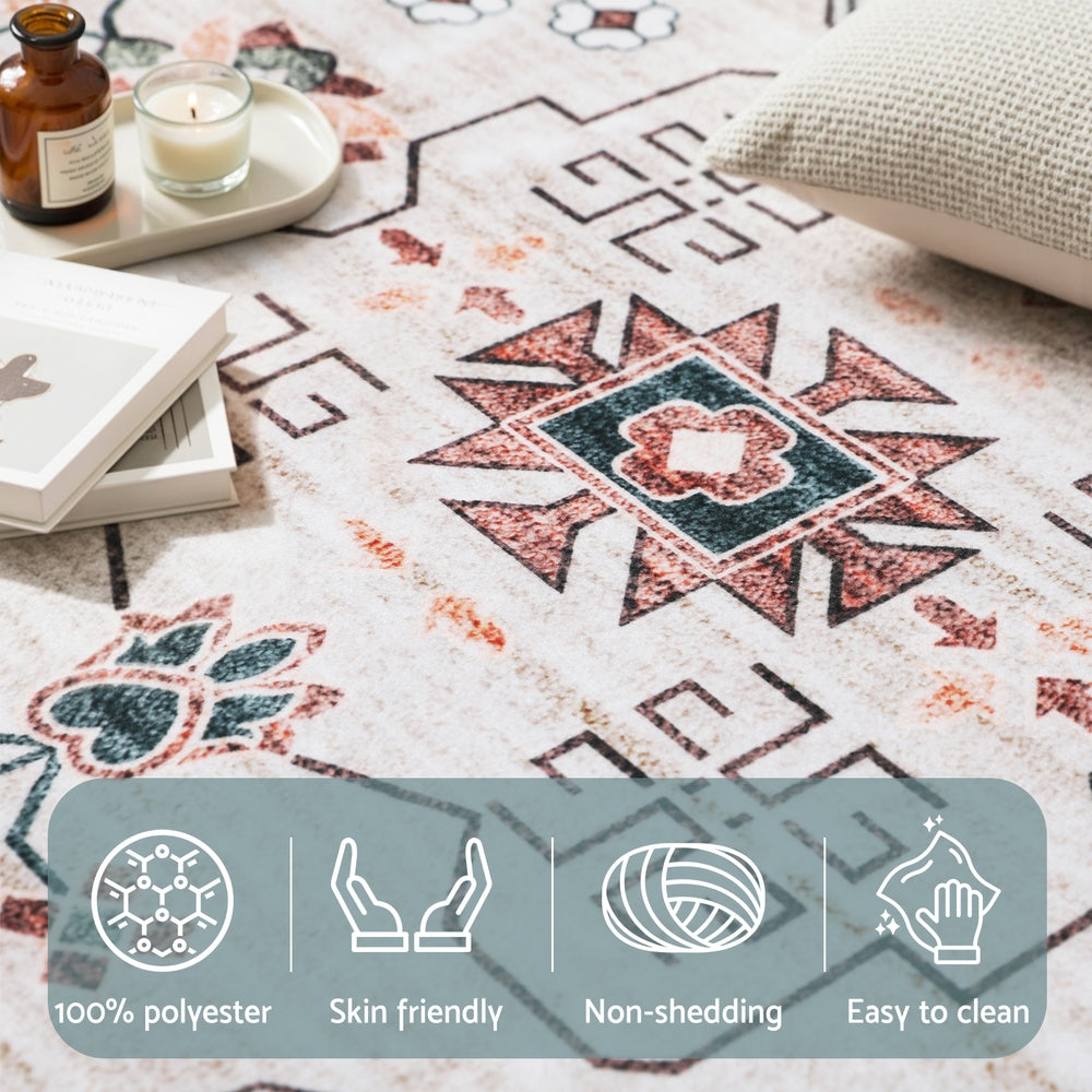 Artiss Washable Floor Rug 200x290cm Large Area Rug Modern Living Room Carpet