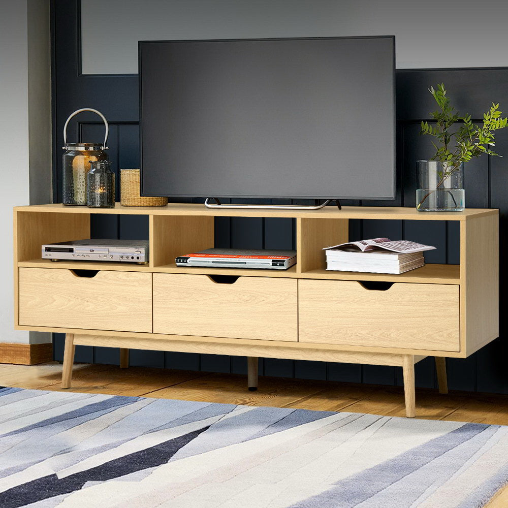 Artiss Wooden Scandinavian Entertainment Unit - Natural