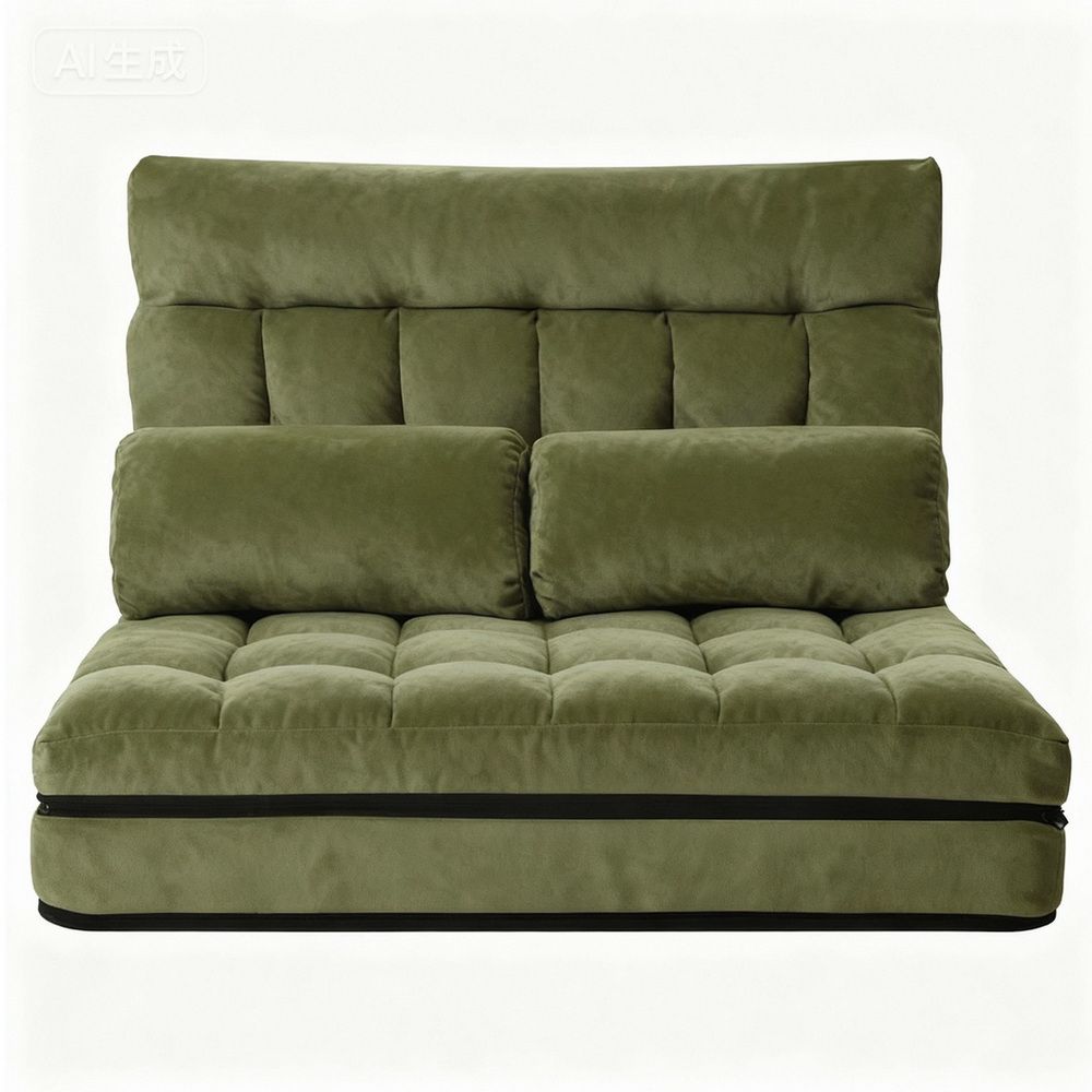 ArtissLounge Sofa Bed 2 seater Green Fabric
