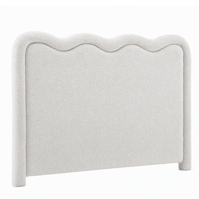 Artiss Boucle Bed Head Queen Size Upholstered Wavy Headboard Beige