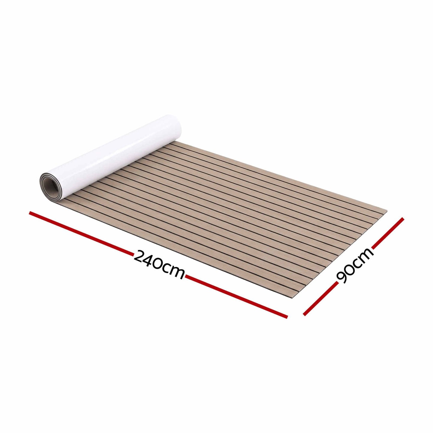 Seamanship Boat Flooring, EVA Foam Decking Mat, 240x90cm, Taupe