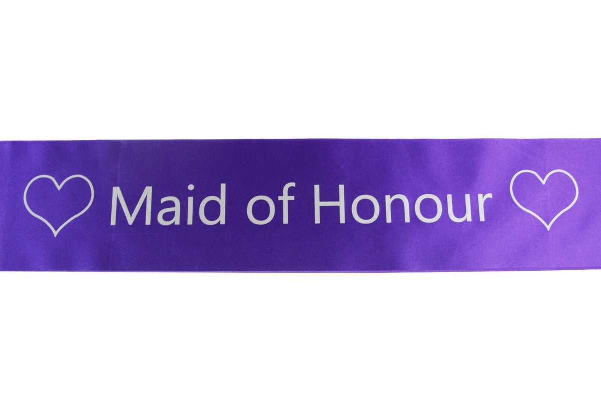 Bridal Hens Night Sash Party Bride Maid Of Honour Bridesmaid Groom Mother Sashes
