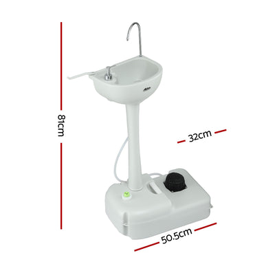 Weisshorn Camping Basin Portable Hand Wash Sink Stand 19L Capacity