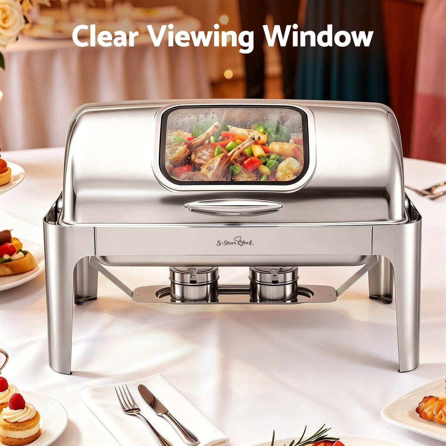 5 Star Chef 9L Chafing Dish Buffet Warmer Food Warmer Catering Server