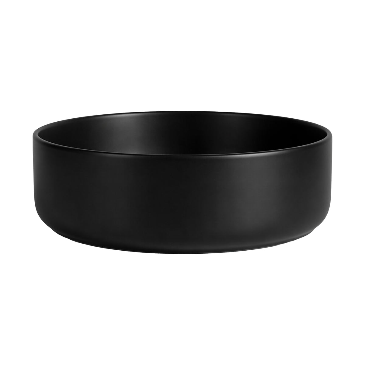 Cefito Bathroom Basin Ceramic Vanity Sink Vessel Bowl Wash Matte Black Round Countertop