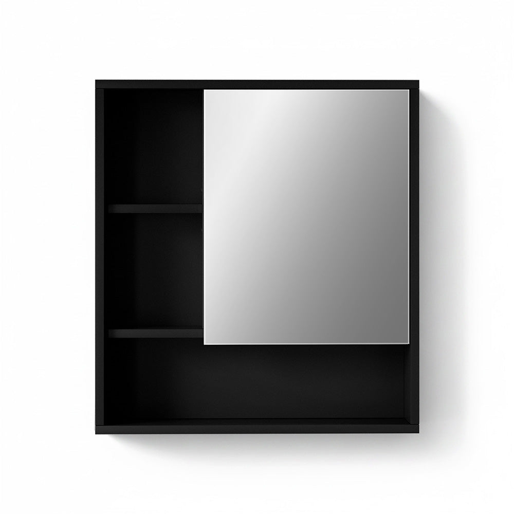 Cefito Bathroom Mirror Cabinet Mirrored Medicine Adjustable Shelf Wall Mounted 560mm Black