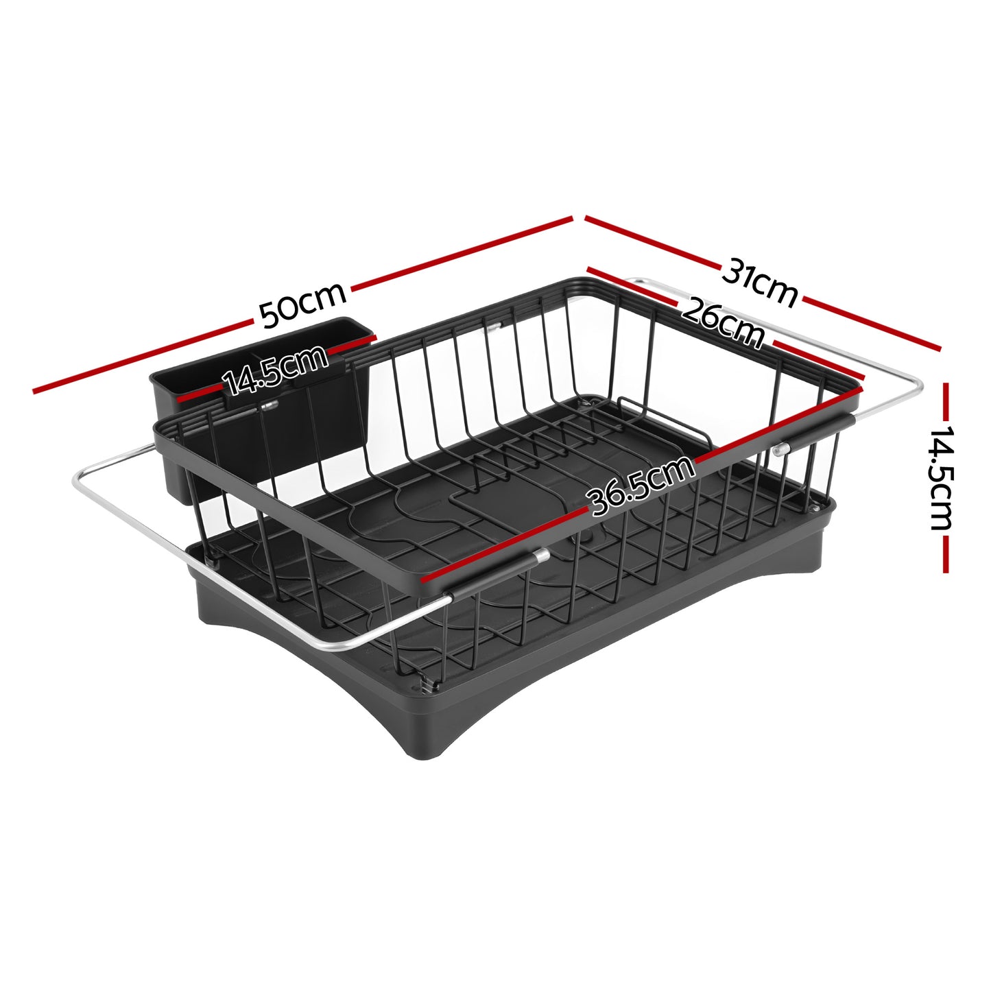 Cefito Dish Drying Rack for Kitchen Storage Organisation Kitchen Sink Organiser Dish Drainer