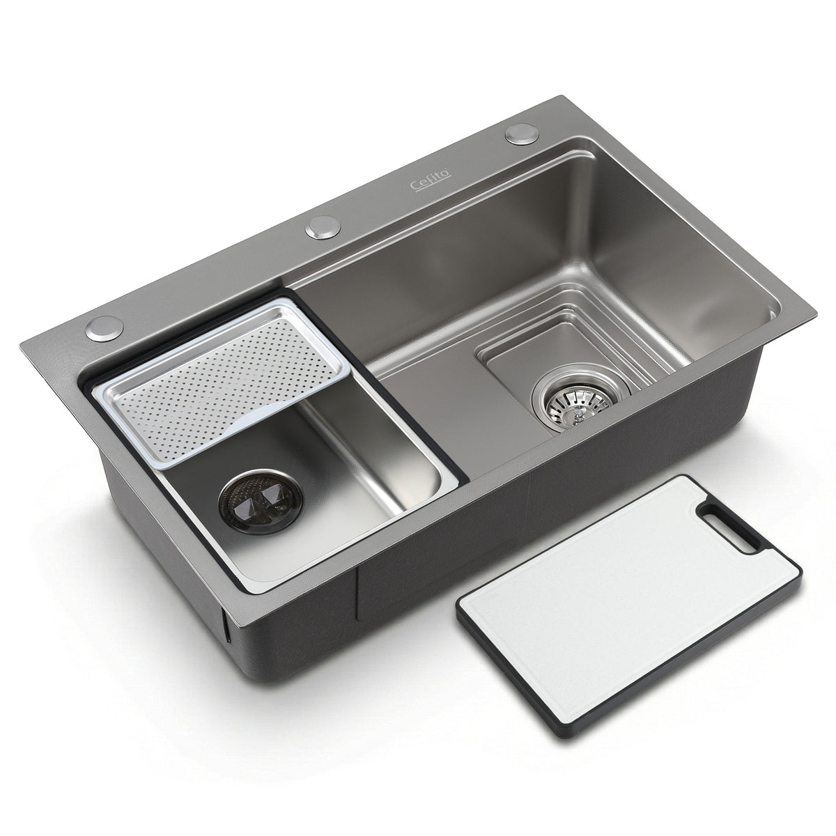 Cefito Kitchen Sink 304 Stainless Steel Bar Sink Millet Grain Water Basin Sink