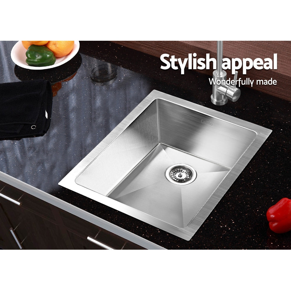 Cefito Kitchen Sink 45X39CM Stainless Steel Basin Single Bowl Silver