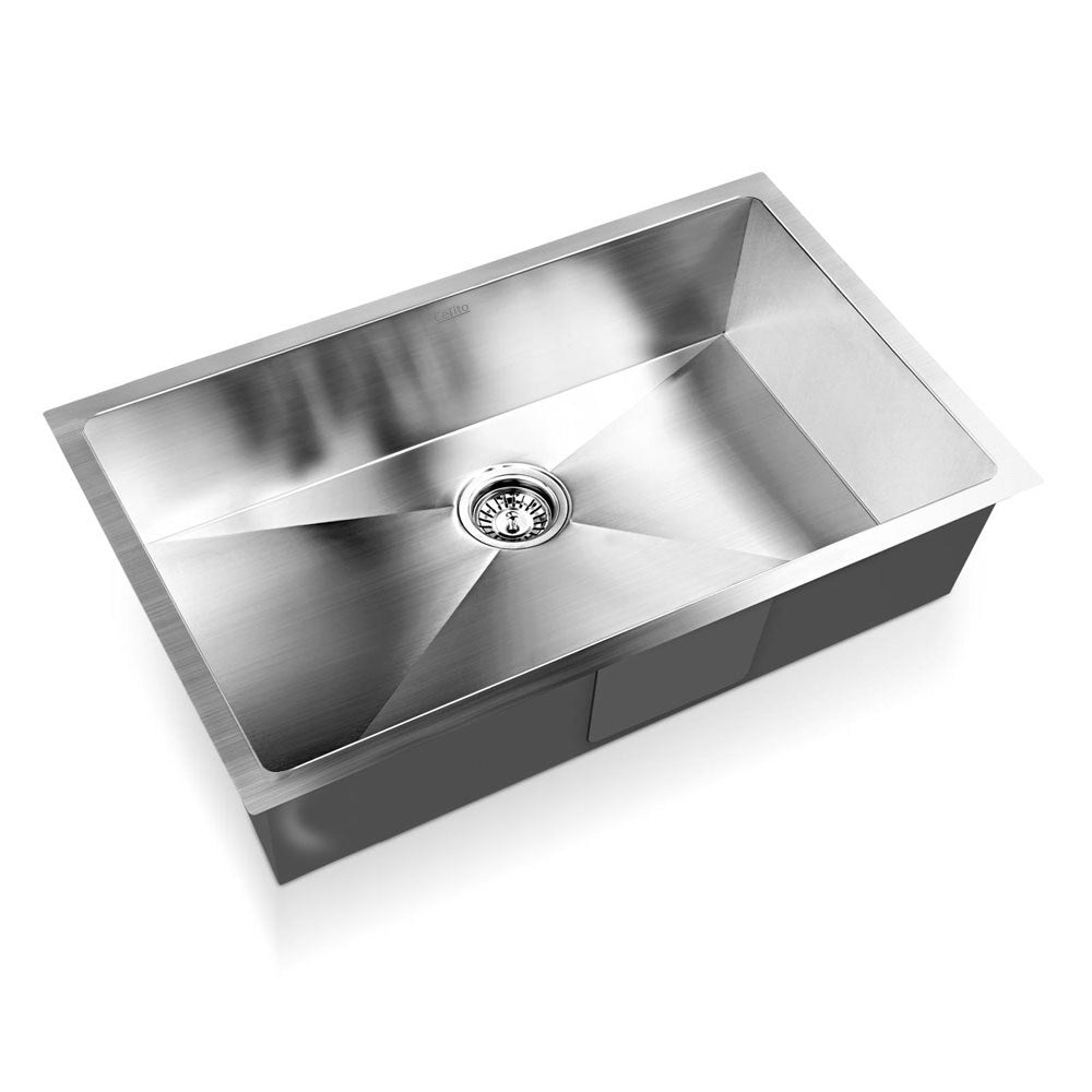Cefito Kitchen Sink 70X45CM Stainless Steel Basin Single Bowl Silver