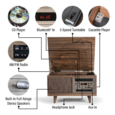 Crosley Serenade 8 in 1 Record Player