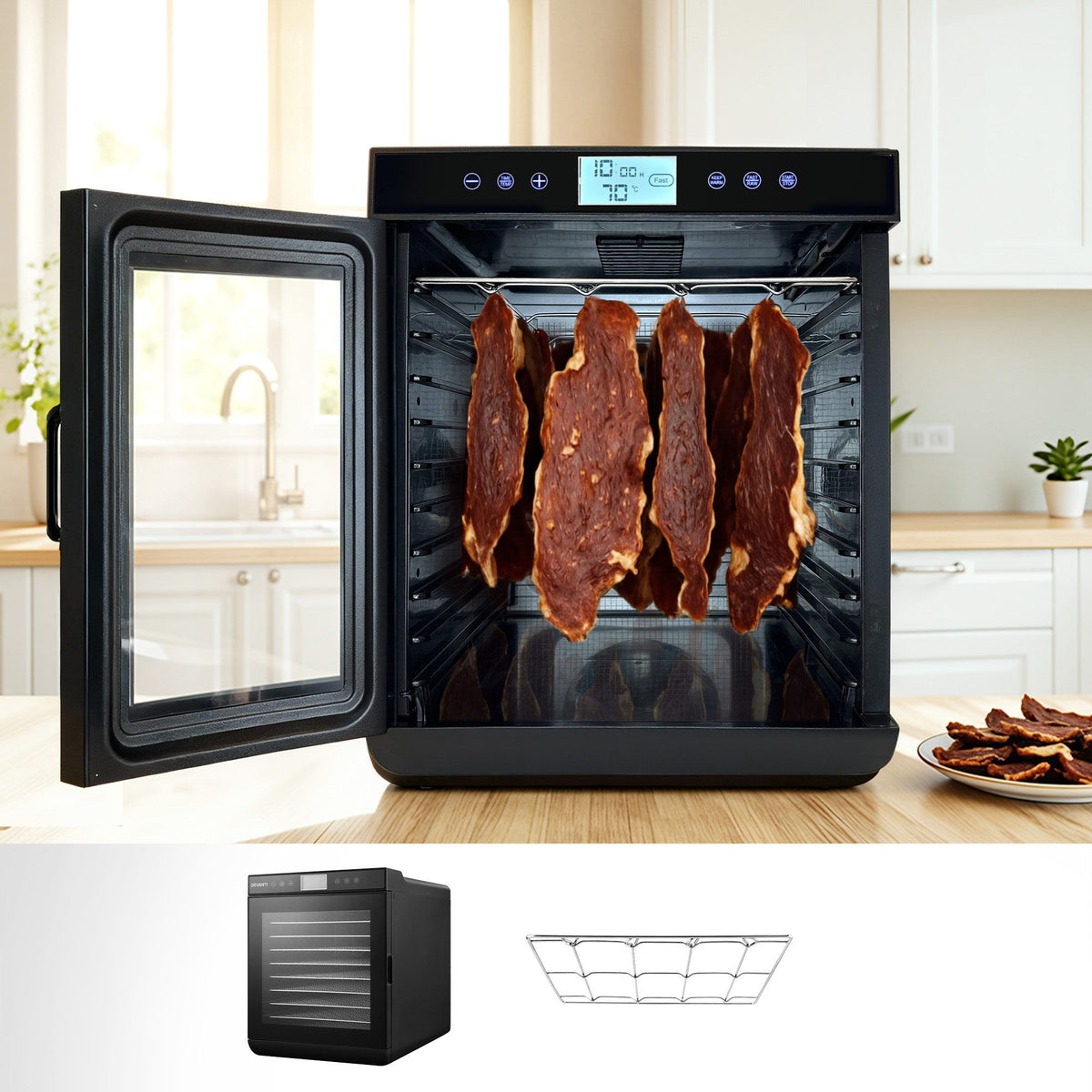 Devanti 10 Trays Food Dehydrator with Stainless Steel Tray