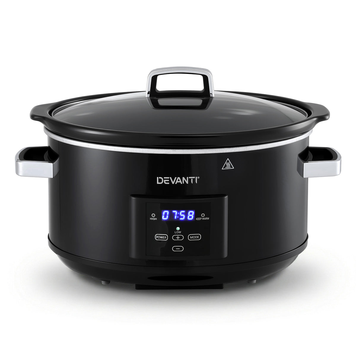 Devanti 8L Slow Cooker Electric Multi Cooker with 3 Heat Settings and Keep Warm Function