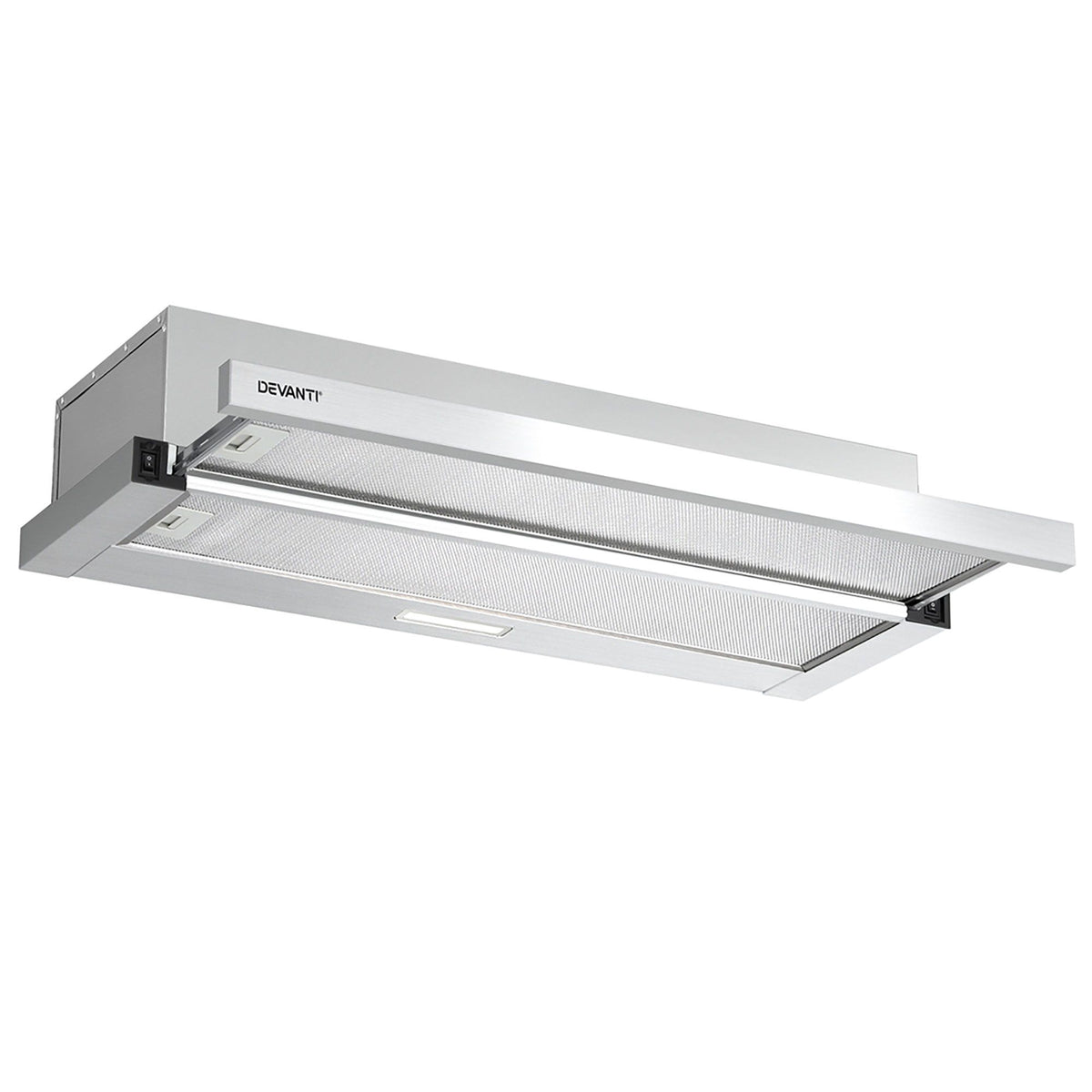 Devanti 90cm Range Hood 900mm Rangehoods Slide Out Stainless Steel