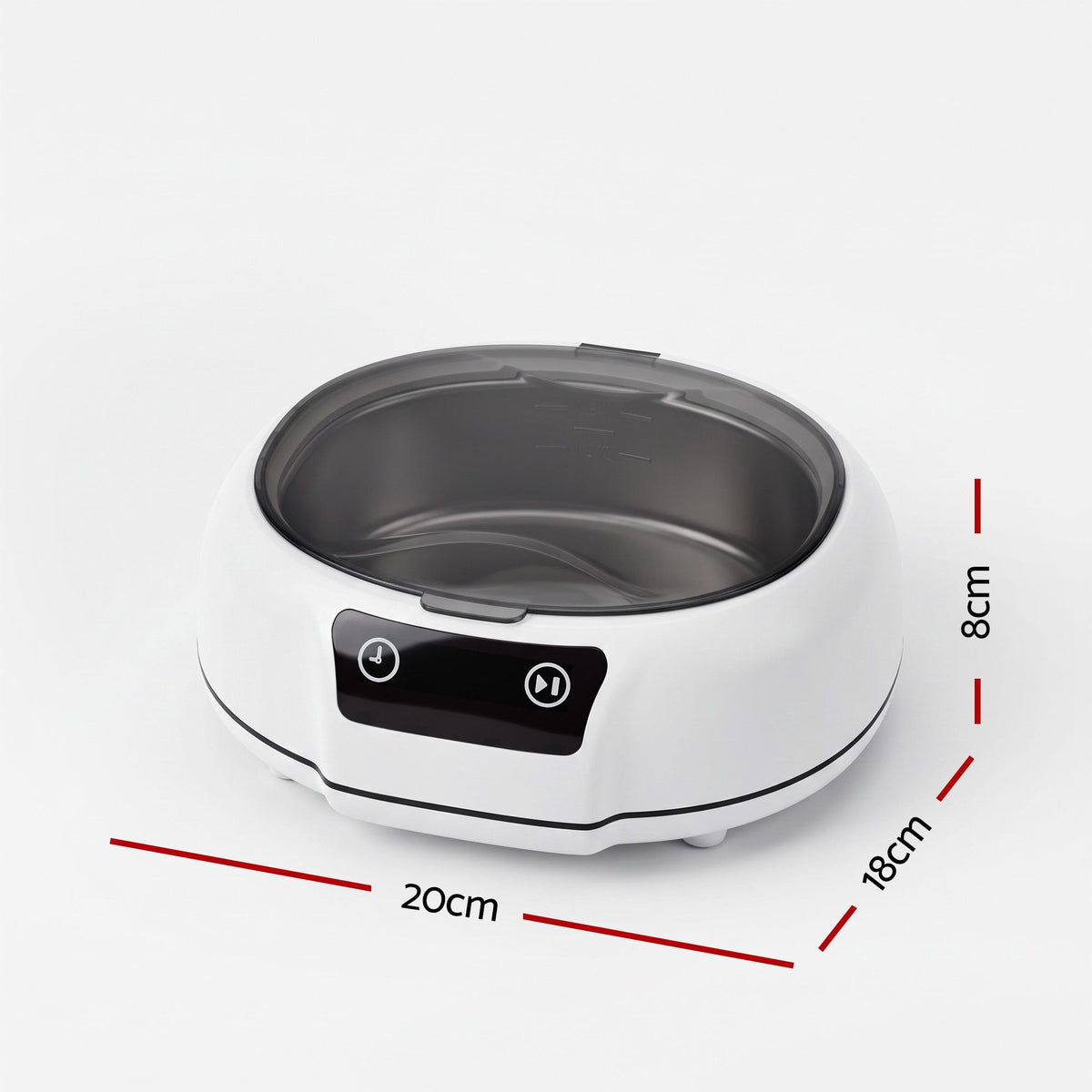 Devanti Ultrasonic Cleaner 700mL 48kHz Jewellery Cleaning Machine with Stainless Steel Tank White