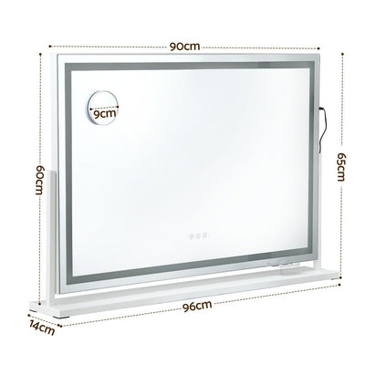Embellir 90x60cm Makeup Mirror 360 degree Rotatable Vanity Mirror 10x magnifing