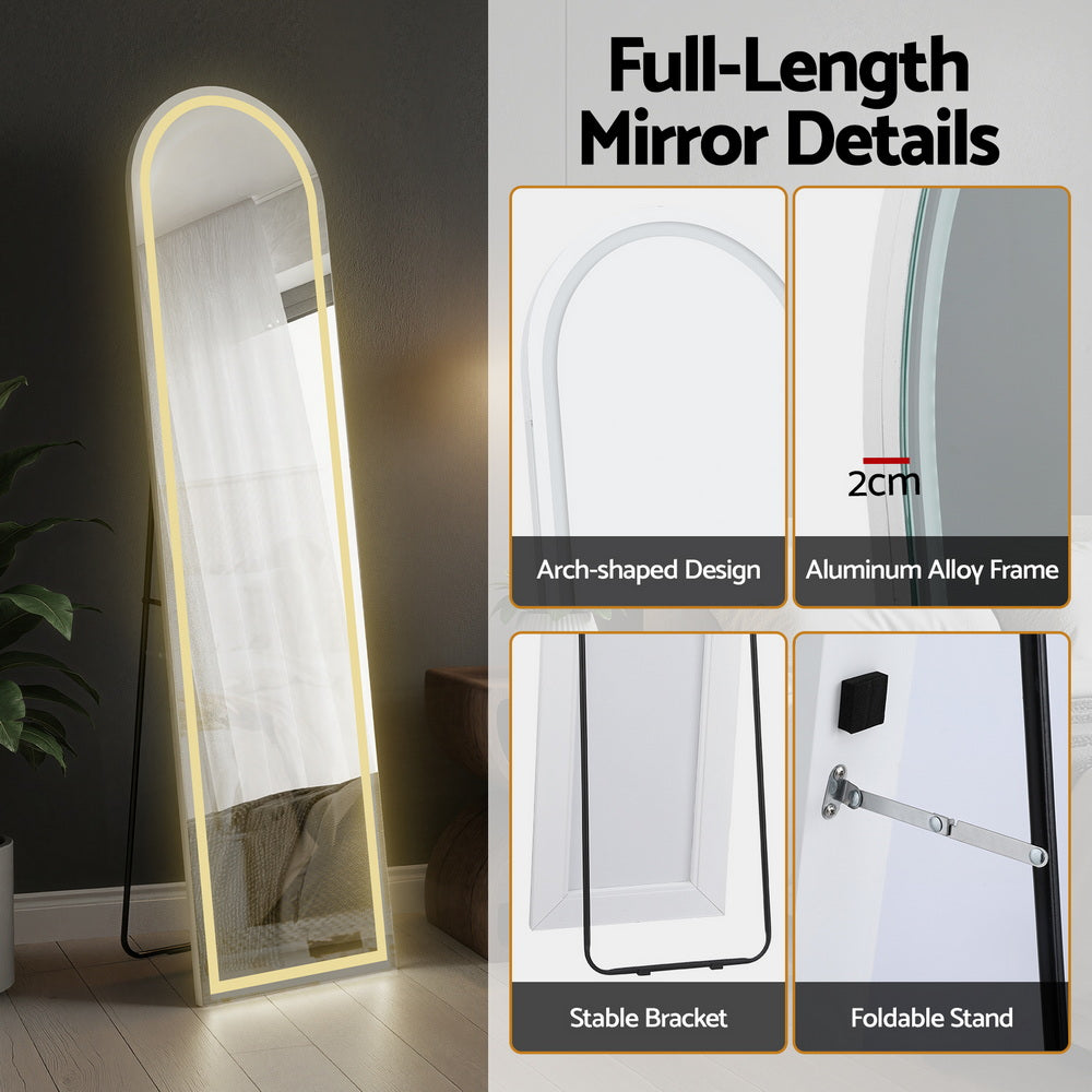 Embellir LED Full Length Mirror Floor Dressing Mirror 160cm