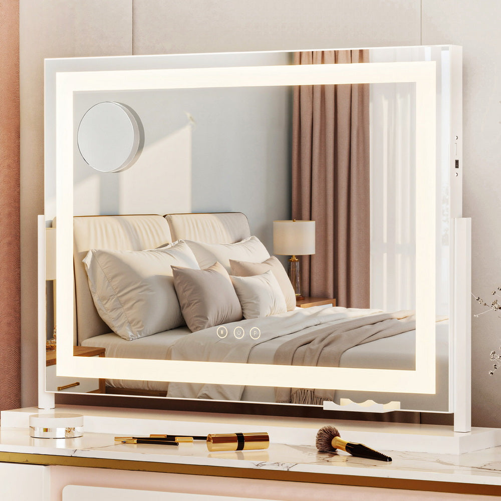 Embellir Makeup Mirror 58x46cm 360~ Rotatable Vanity Mirror with Lights Bright Light Strip Adjustable