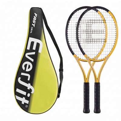 Everfit 27 Inch Tennis Racket Set of 2 Pack 27 Inch Lightweight Cushioned Grip Gold