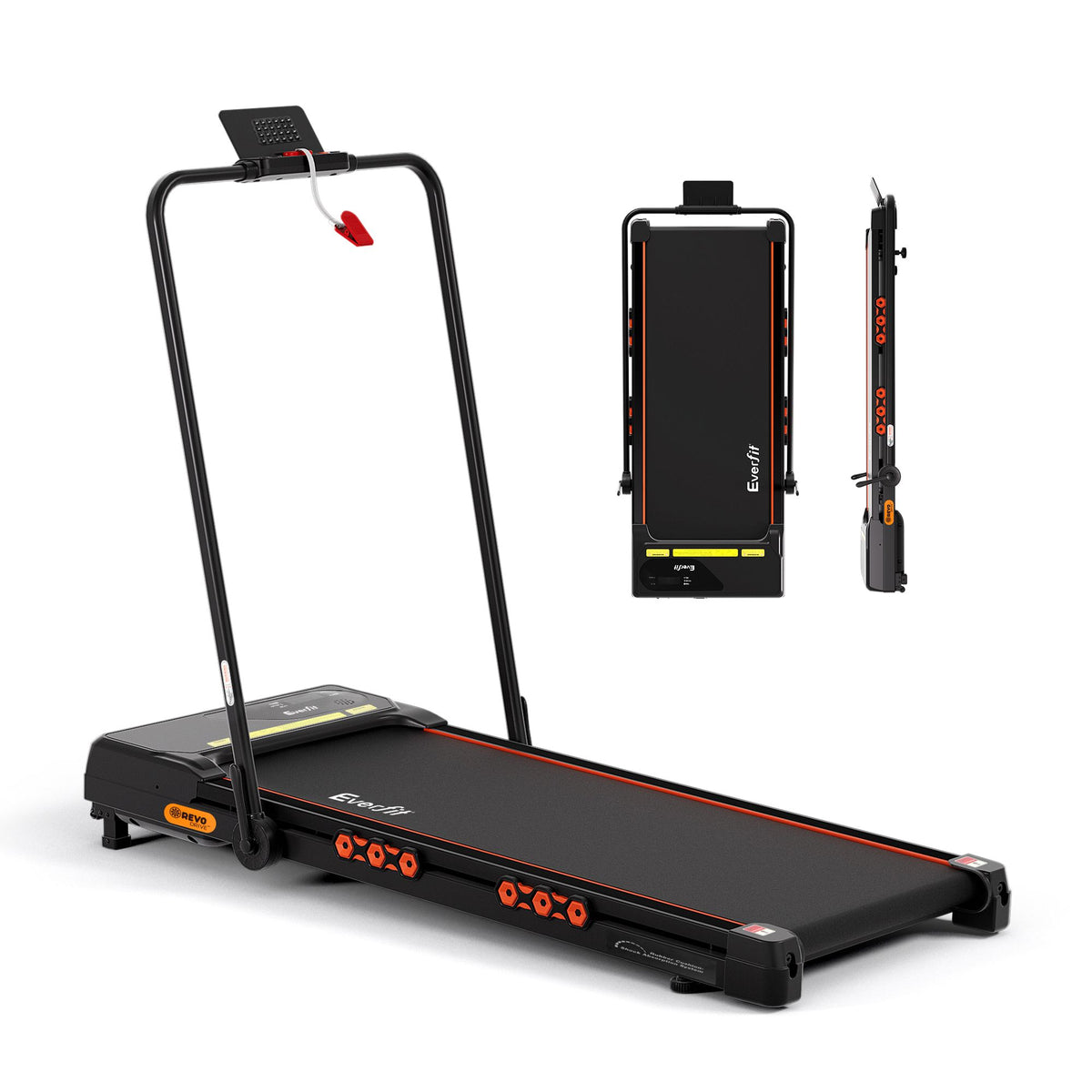 Everfit 3 in 1 Treadmill Electric Walking Pad Auto Incline Foldable for Home Gym Black