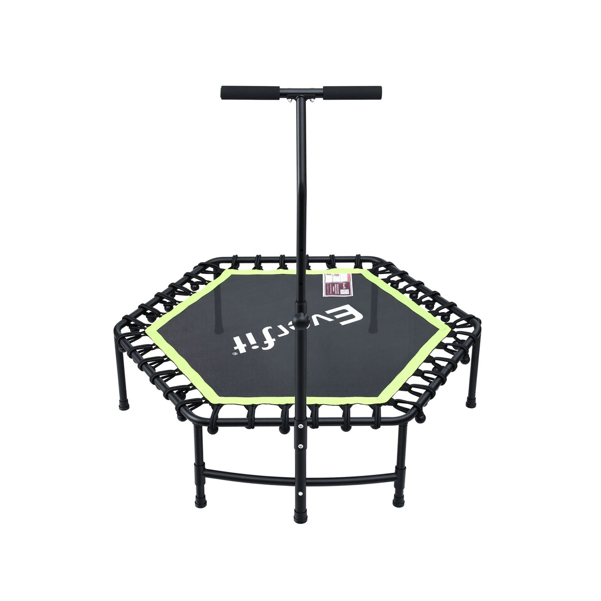 Everfit 48inch Hexagon Fitness Trampoline Rebounder Adjustable Handrail Green