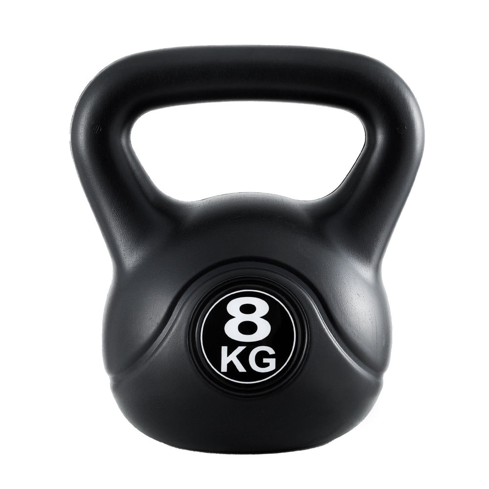 Everfit 8kg Kettlebell Set Weight Lifting Bench Dumbbells Kettle Bell Gym Home