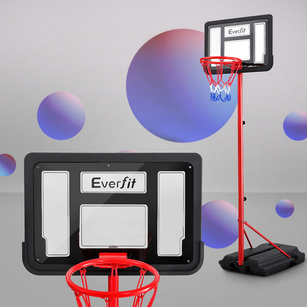Everfit Adjustable 1.6M Kids Basketball Hoop Stand System Portable Wheeled Base