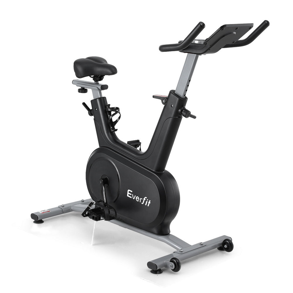 Everfit Exercise Bike Spin Bike Electromagnetic Smart Home Fitness 24-Level Resistance 120kg Bluetooth