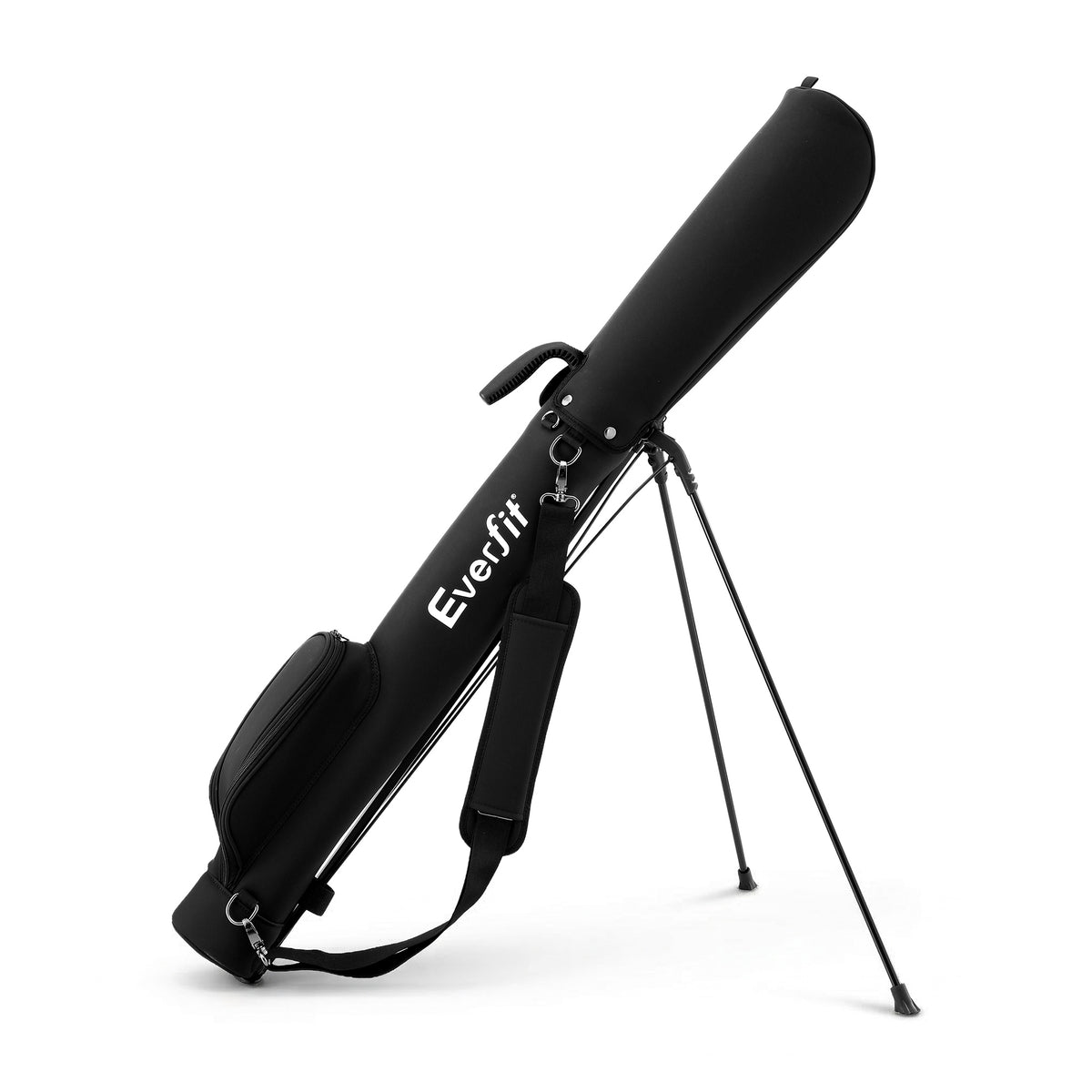 Everfit Golf Stand Bag 2-Way Divider Lightweight Carry Bag for 5-6 Clubs with Insulated Pocket Black