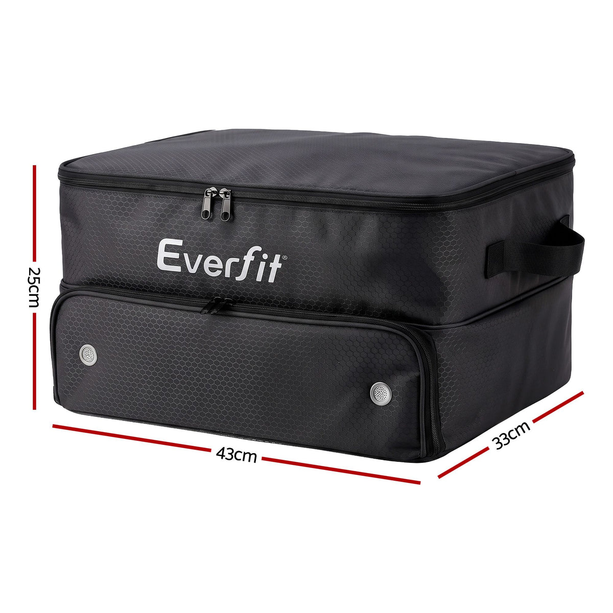 Everfit Golf Storage Bag 2-Tier Trunk Organizer with Ventilated Shoe Compartment Black