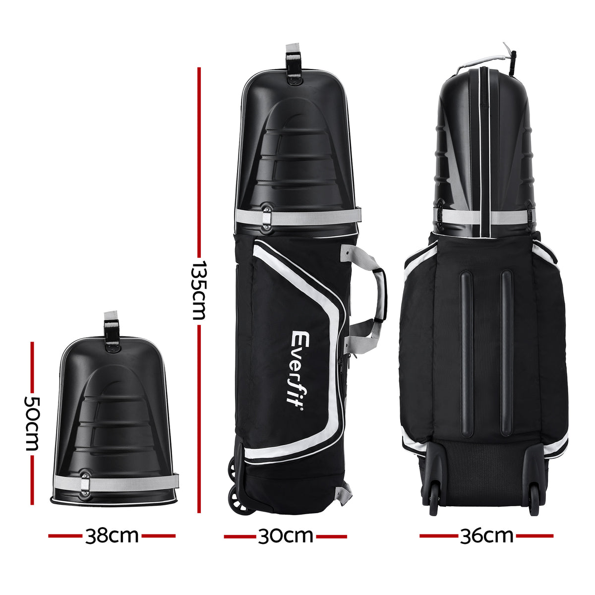 Everfit Golf Travel Bags for Airlines with Wheels Golf Clubs Hard Case Foldable