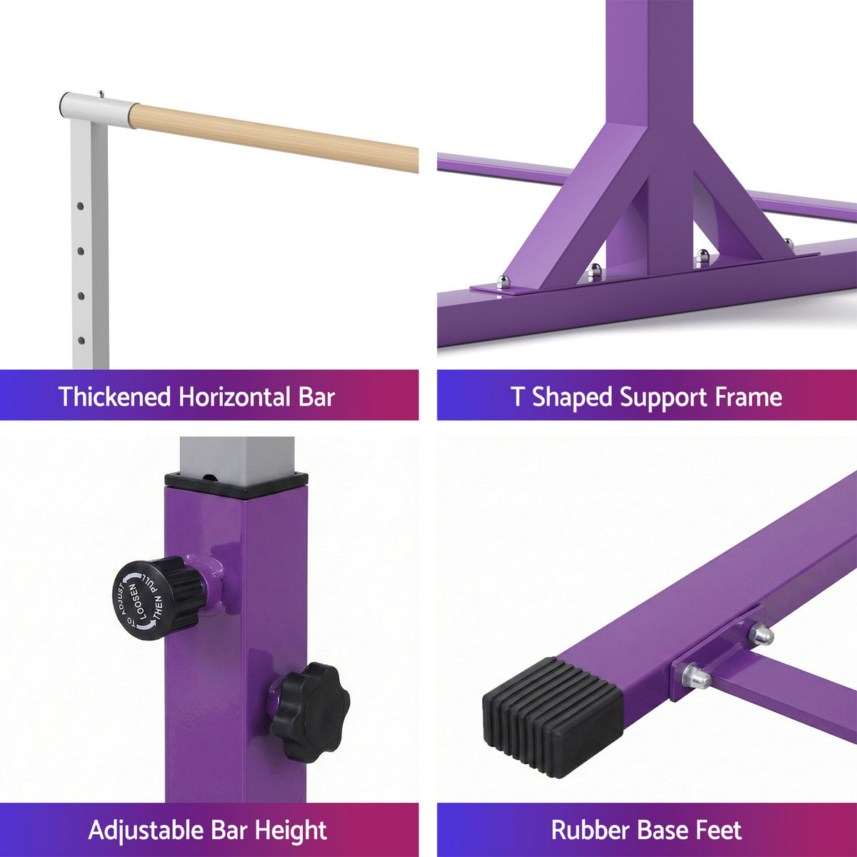 Everfit Kids Gymnastics Bar Pull Up Station Monkey Bar Adjustable Indoor Garden