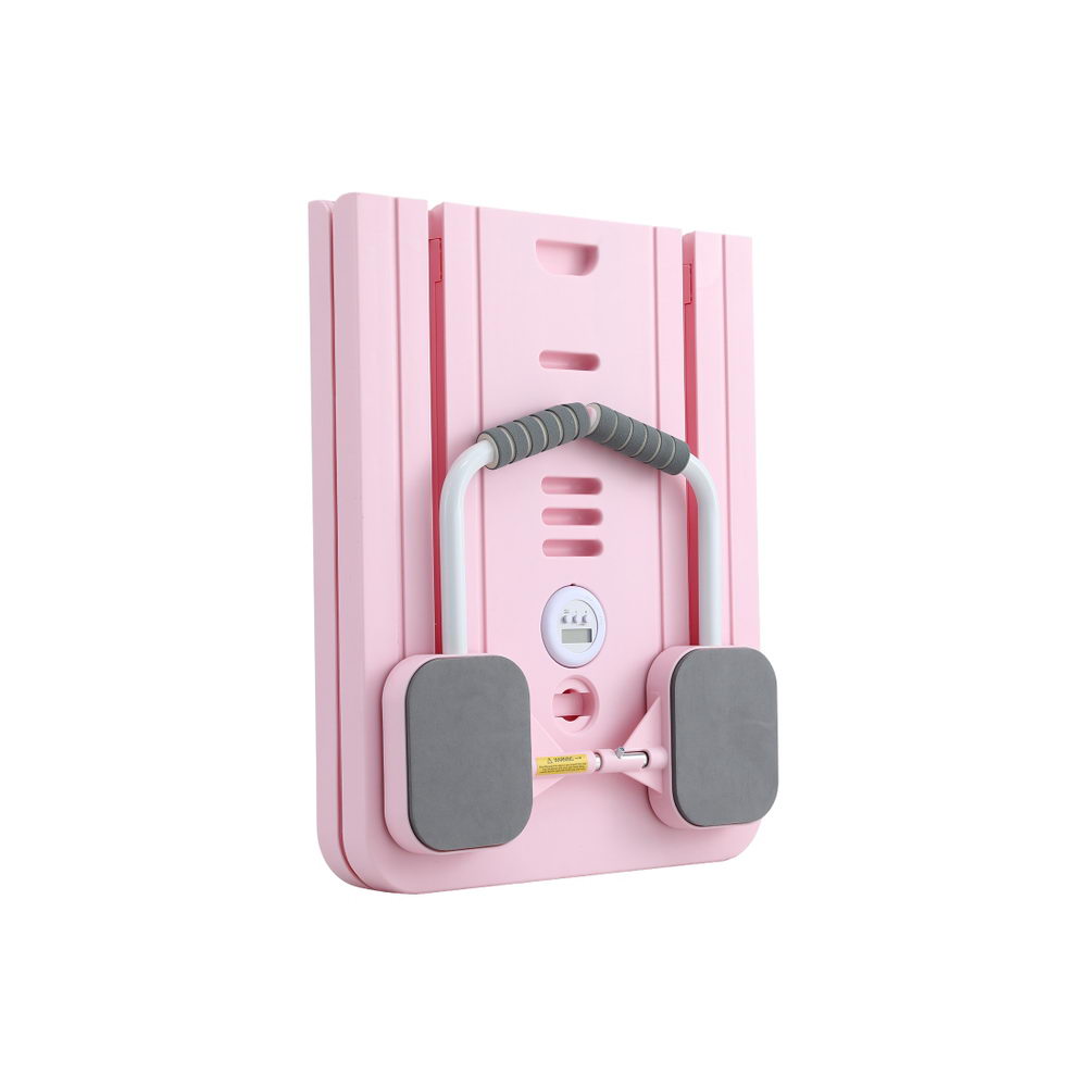 Everfit Pilates Board Foldable Reformer Multi Functional Exercise Trainer Pink