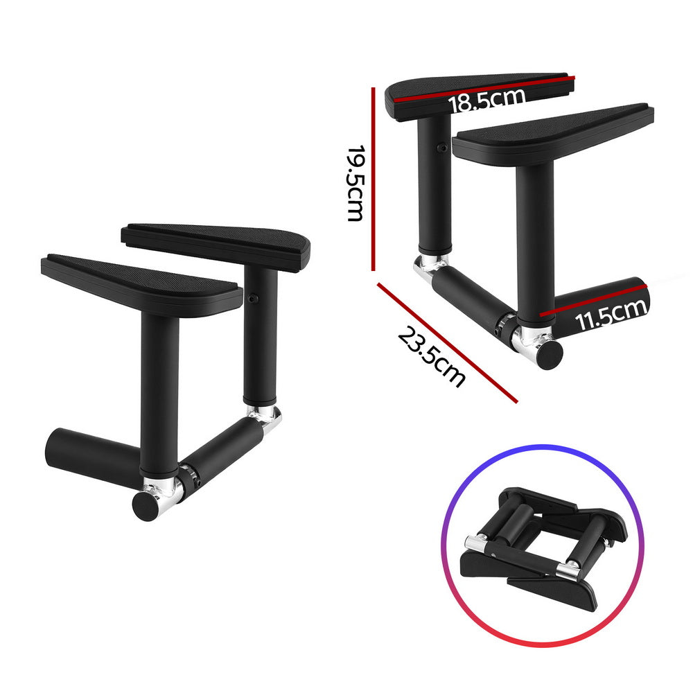 Everfit Pull Up Bar Chin Up Grips Foldable Doorway Gym Portable Black