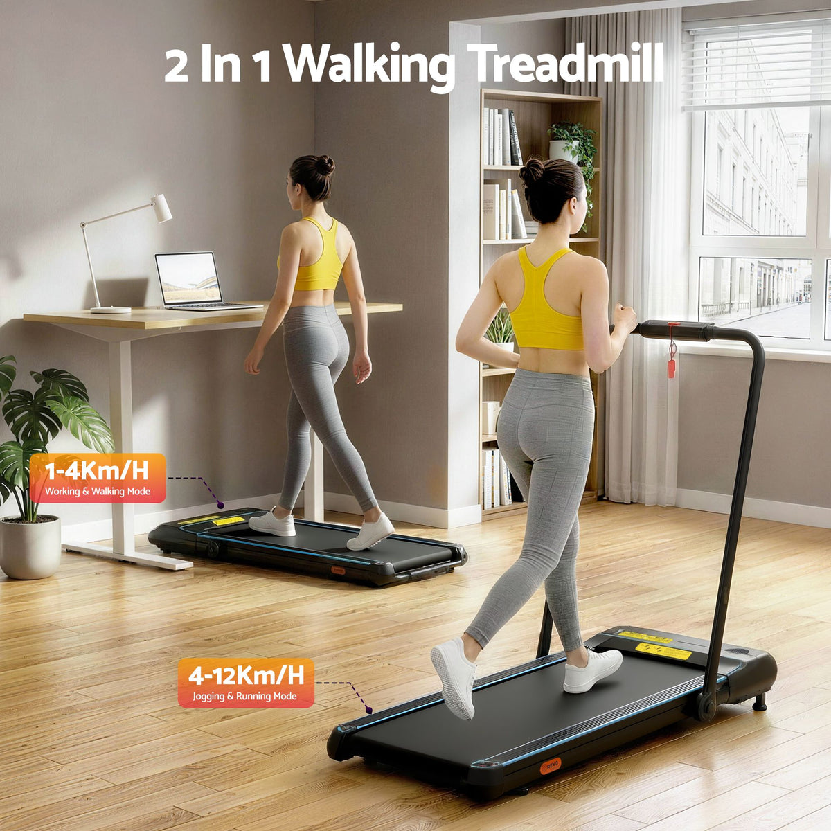 Everfit Treadmill Electric Walking Pad Under Desk Home Gym Fitness 420mm Remote