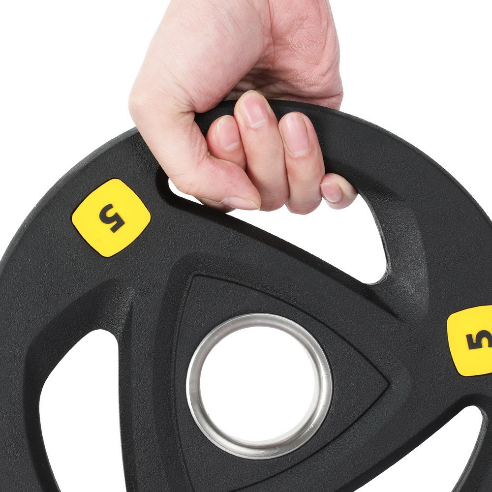 Everfit Weight Plates Olympic 5kg Dumbbells Barbells Plate Weight Lifting Home