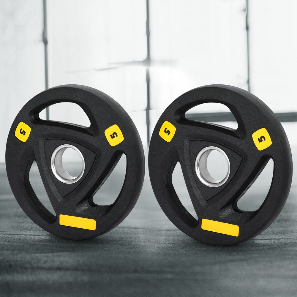 Everfit Weight Plates Olympic 5kgx2 Dumbbells Barbells Plate Weight Lifting Home