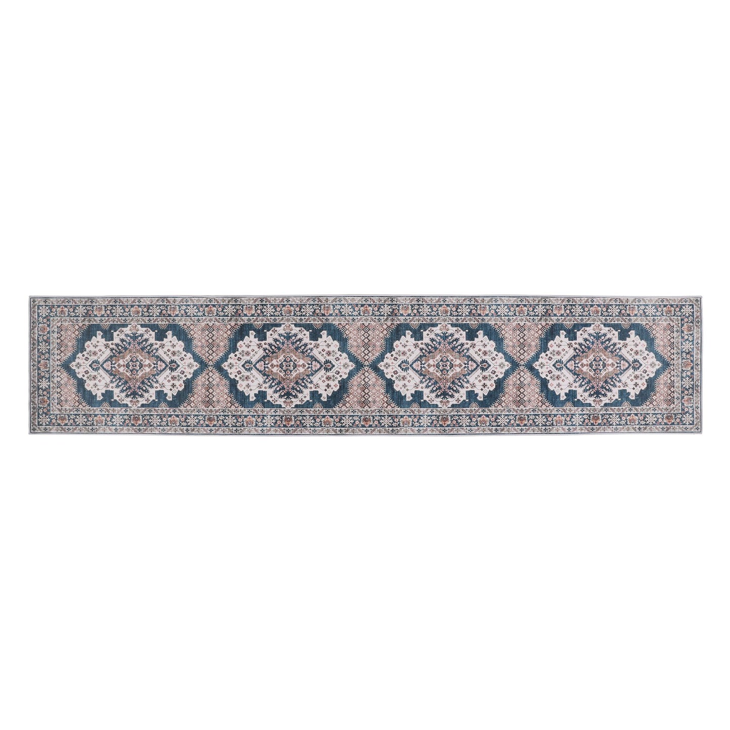 Artiss 60 x 300 cm Washable Runner Area Rug No Hard Glue Quilt-Like Soft for Home Decor, 0.5cm Ultra-Thin Pet Friendly Bohemian Medallion Bedroom Carpet