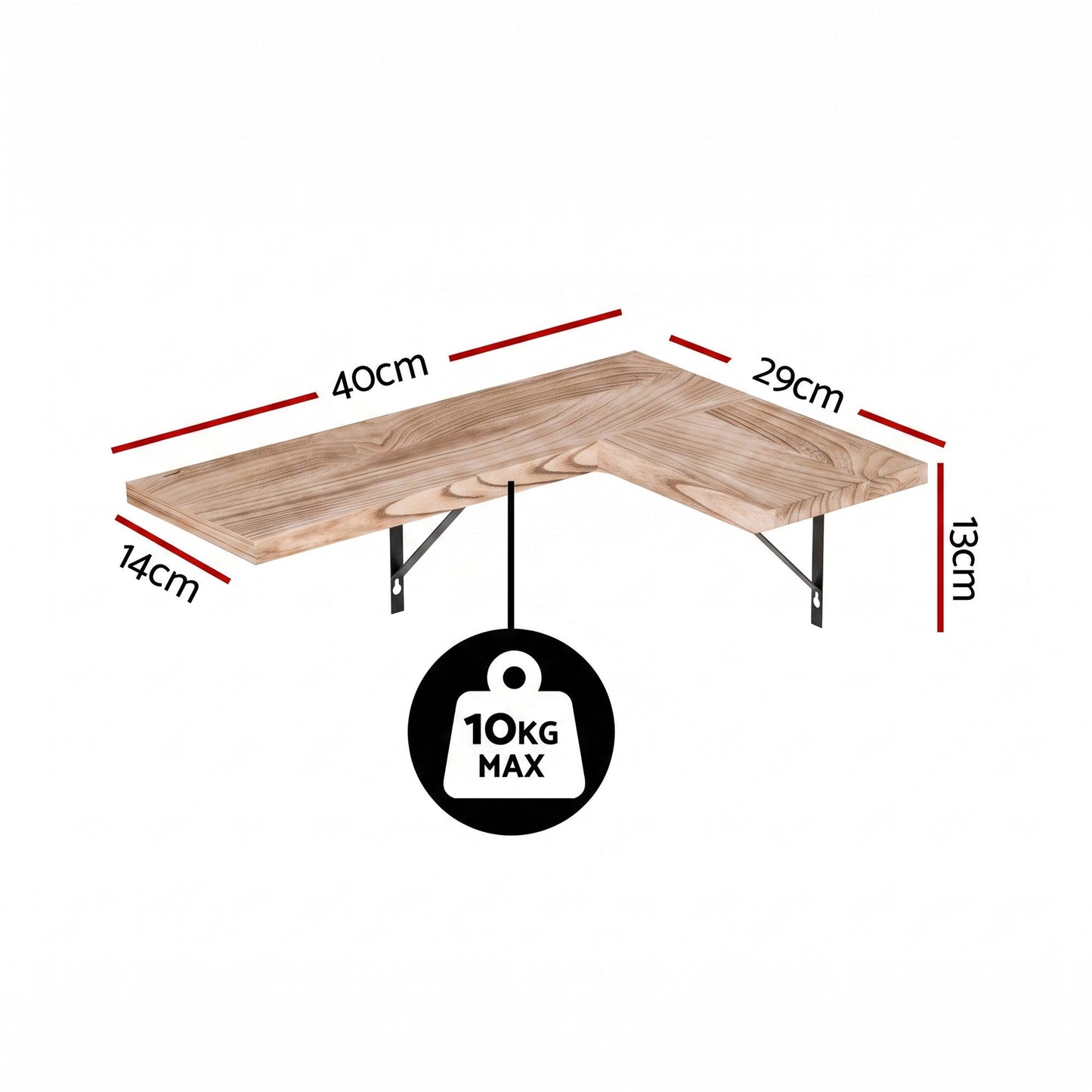 Artiss Floating Wall Shelf Corner Shelves Set of 4 Wood
