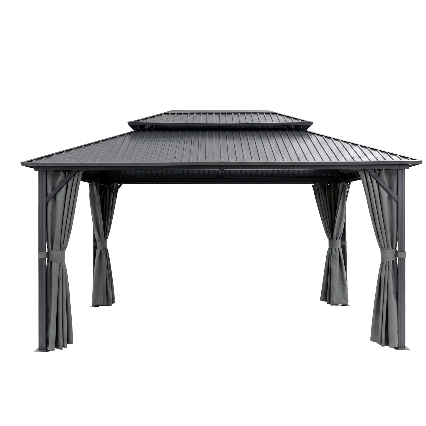 Instahut 3x4.25m Gazebo Hardtop Steel Roof Outdoor Pavilion