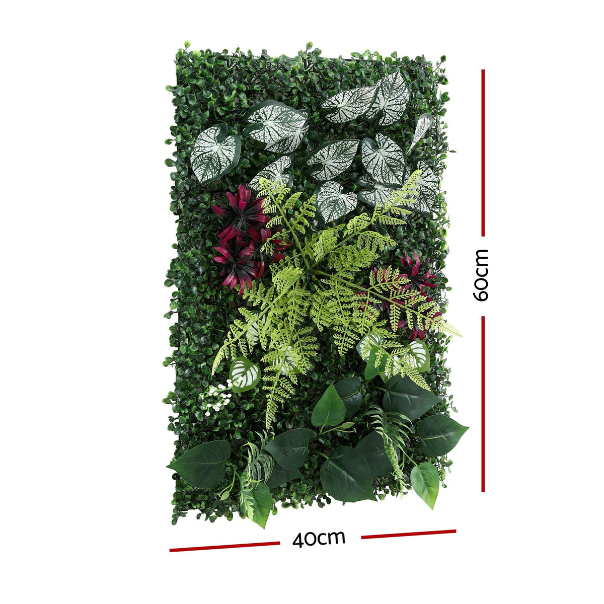 Gardeon 4PCS Artificial Plant Wall Panels 40X60CM Boxwood Panel Flower Backdrop Backyard Green Decor