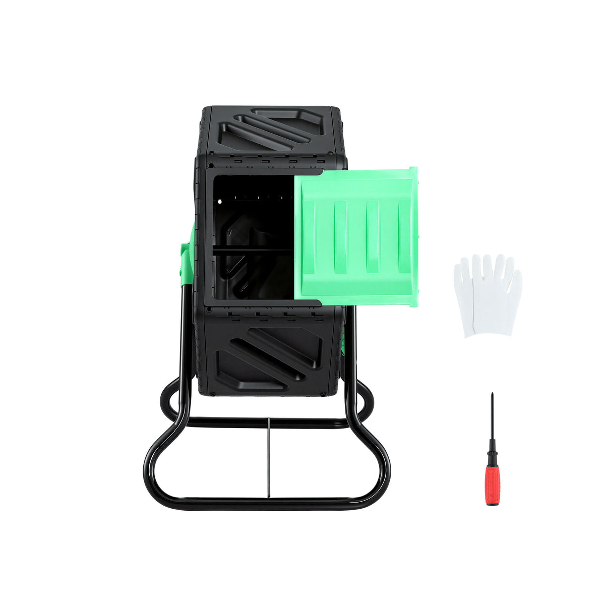 Gardeon Compost Bin 65L Composter Tumbler Rotating Outdoor With Sliding Door