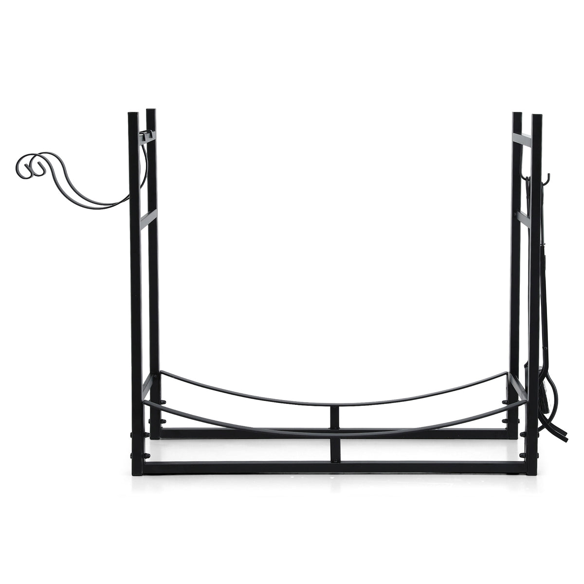 Gardeon Firewood Rack 84cm Wood Rack Firewood Storage Indoor Outdoor Black