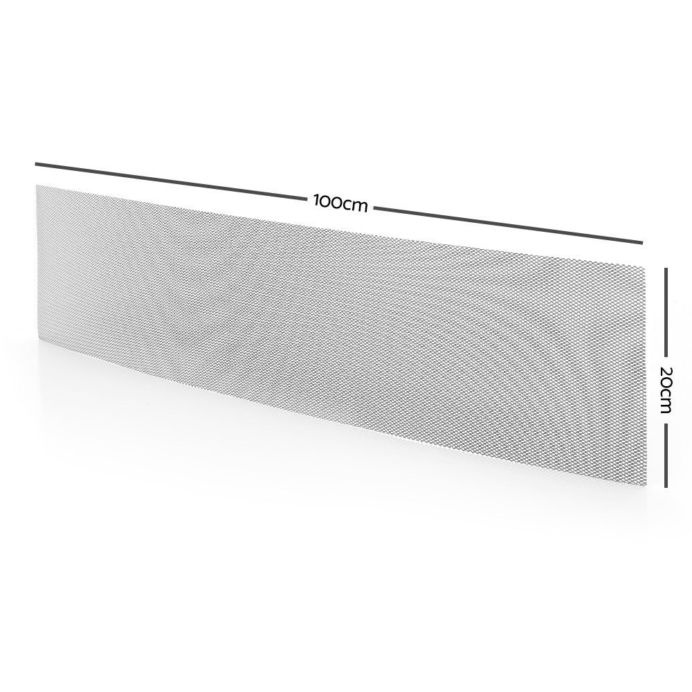 Gardeon Gutter Guard Aluminium Mesh 30M 100x20cm Silver