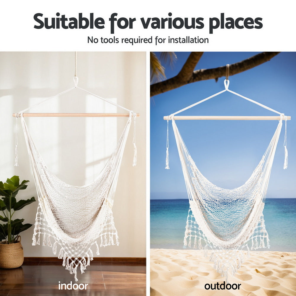 Gardeon Hammock Hanging Chair with Heavy Duty Steel Stand