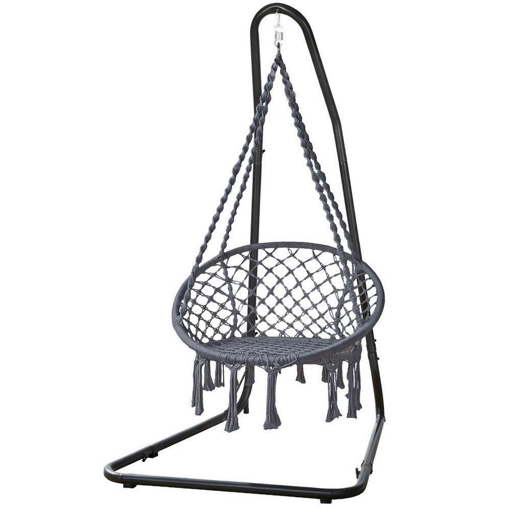 Gardeon Hammock Hanging Chair with Steel Stand