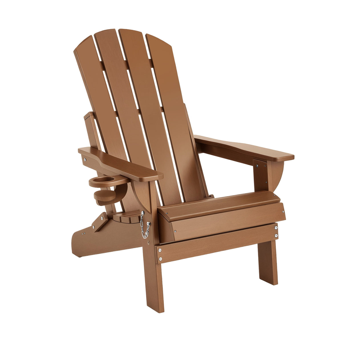 Gardeon Outdoor Chairs Folding Adirondack Beach Chair HDPE Sun Lounge Patio Furniture Garden Brown