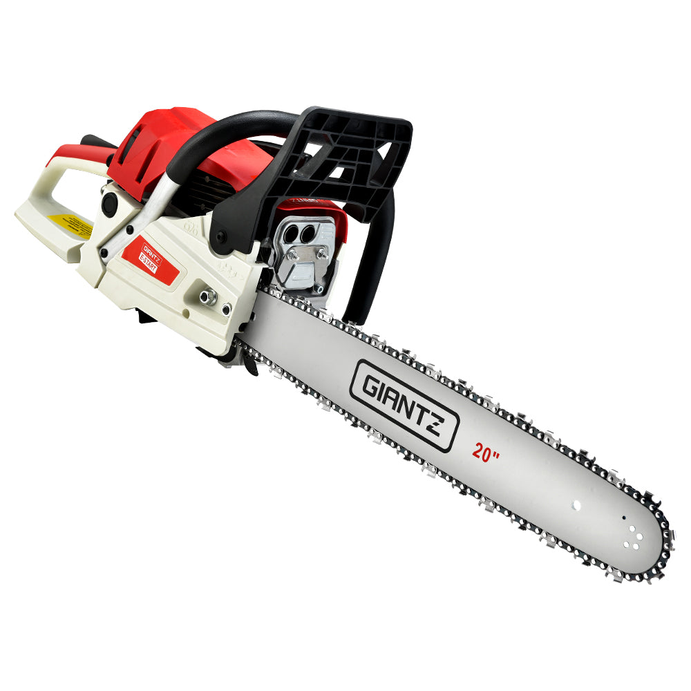 Giantz 58cc Petrol Chainsaw 20 Inch Bar Chain Saw Tree Pruner 2 Stroke E-Start