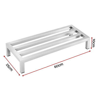 Giantz 60x35cm Dunnage Rack 2-Pack Stainless Steel Kitchen Floor Stand